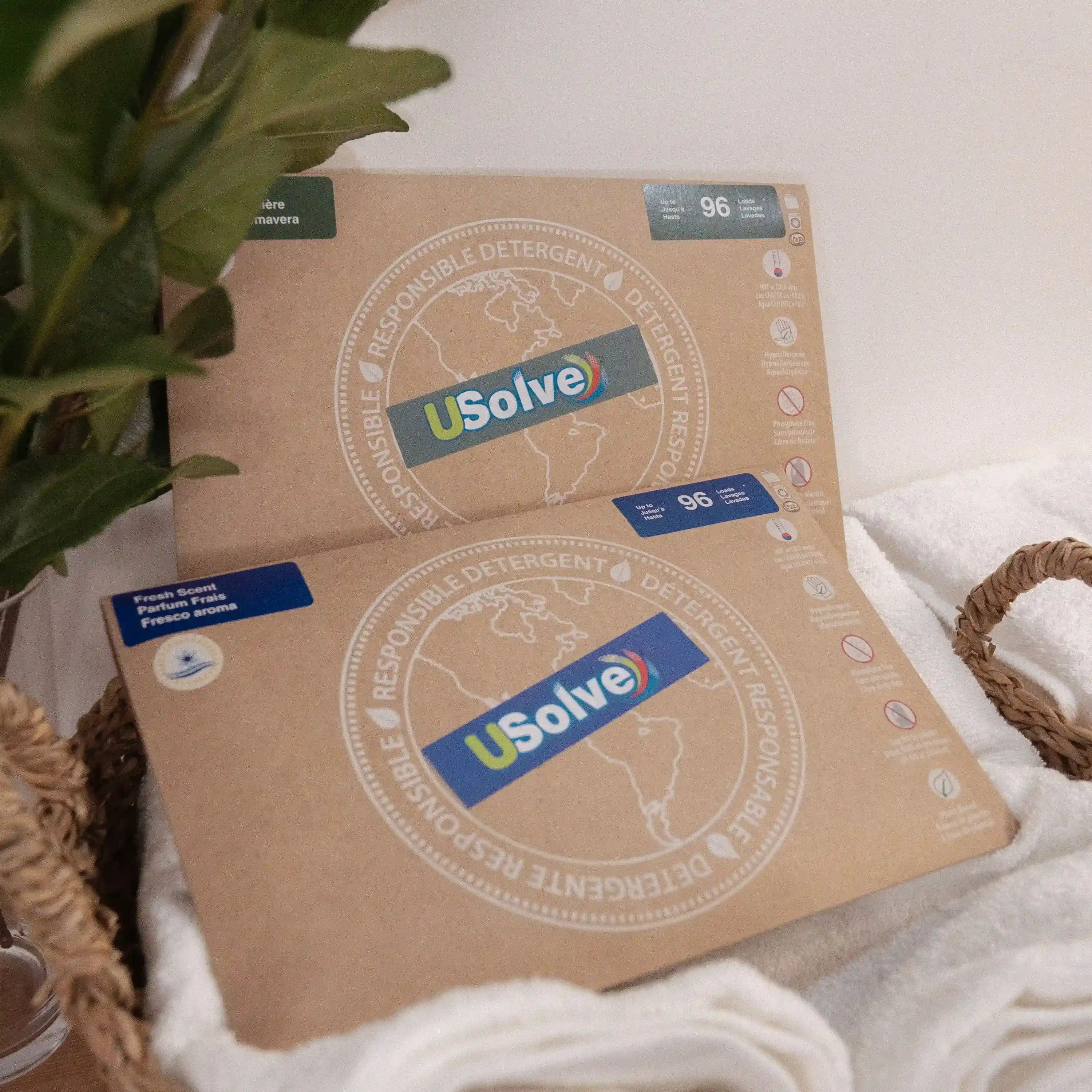 Usolve - Duo pack Feuilles de lessive ( jusqu'a 192 lavages )