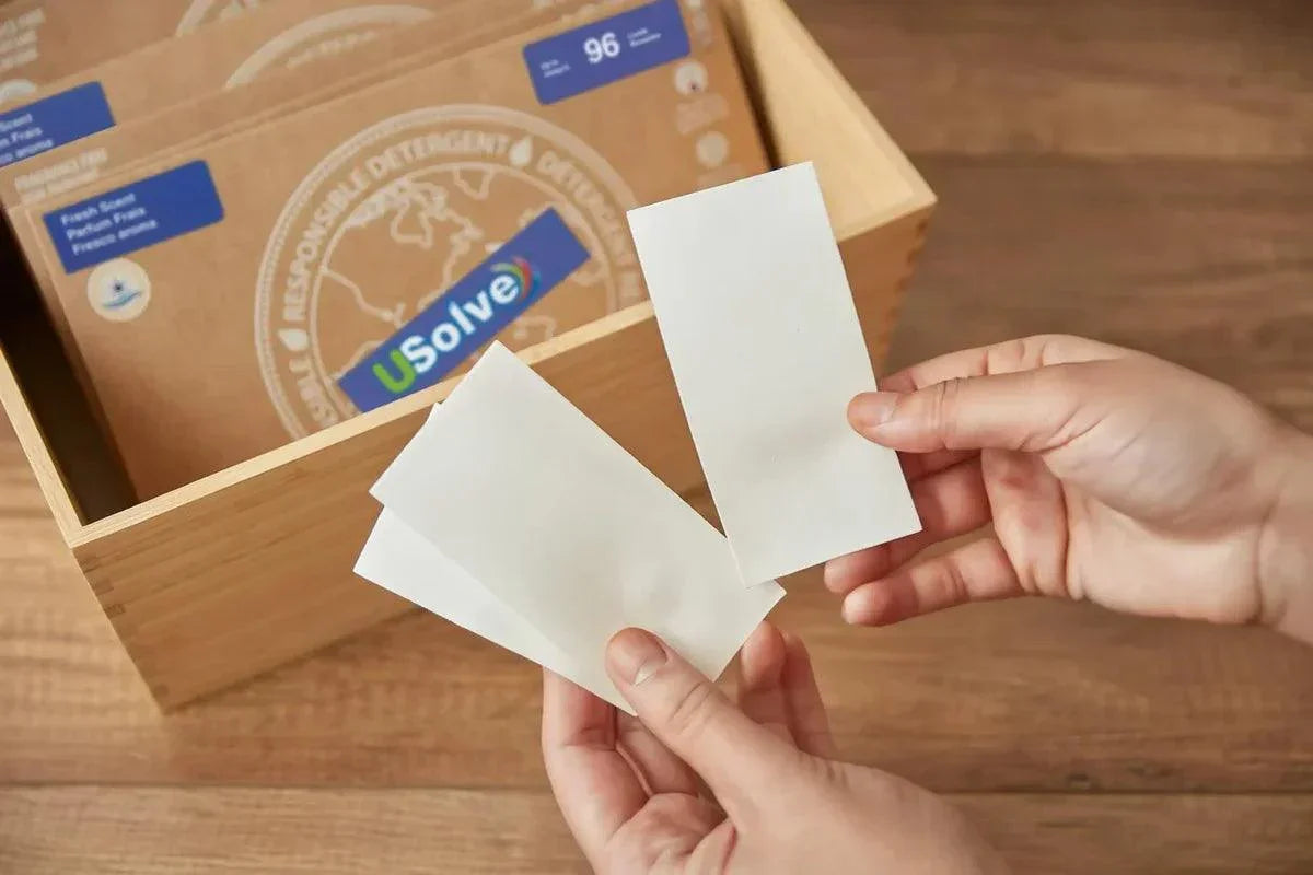 Lingette de lessive écologique sans plastique, brise printanière